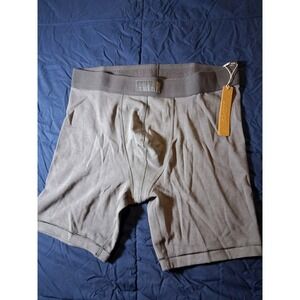 Skims Men's Breathable Stretch Cotton 5 Inch Boxer Briefs Washed Gunmetal X2